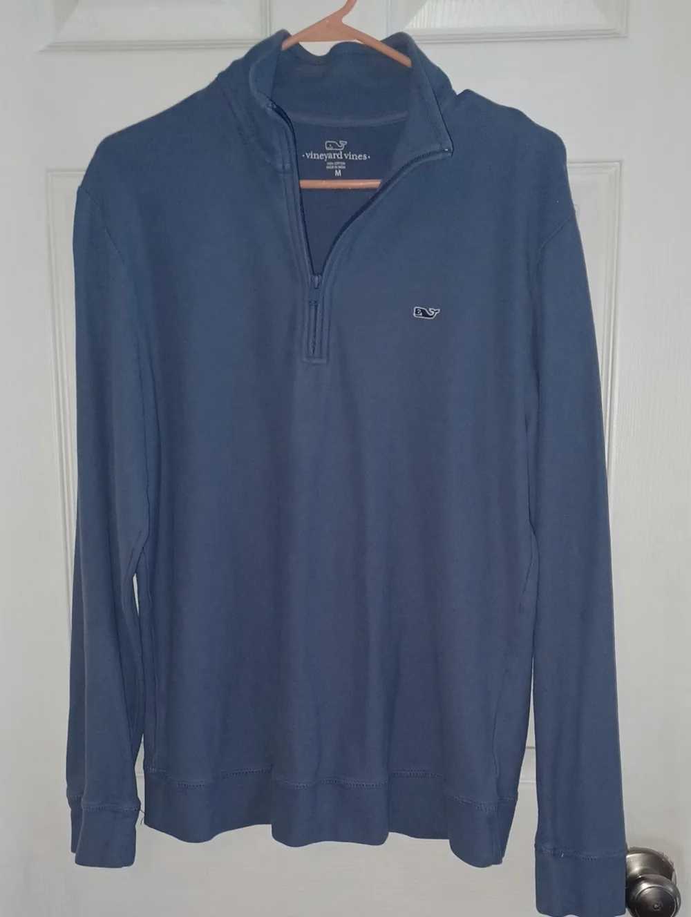 Vineyard Vines Men's Blue Quarter-Zip Pullover